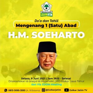 Golkar Jawa Timur Gelar Doa dan Tahlil Bersama Seabad H.M. Soeharto